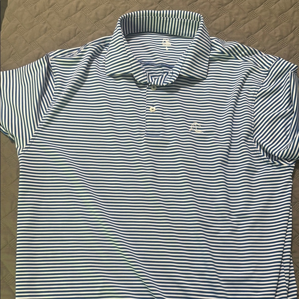Rhoback -Men's Polo Shirt - Blue and White